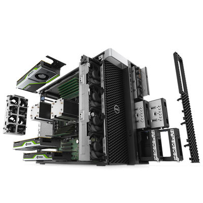 Station de travail de bureau Dell T7920 avec type de mémoire 24*DDR4 RDIMM et processeurs Intel Xeon