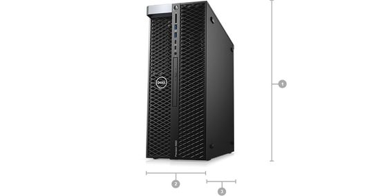 Dell Precision 5820 Tower WorkStation Xeon W-2245/16G/2TB/T400 T5820 Max Utilisateurs 30 Utilisateurs