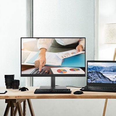 Moniteur haute définition Lenovo ThinkCentre L24e-30 23,8 &quot; Parfait pour les besoins des entreprises